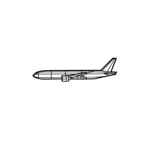 Ignite Laser Boeing 777F - Long-Haul Cargo Freighter Silhouette Metal Wall Art Rustic Metal 23.6 inch - 60 cm