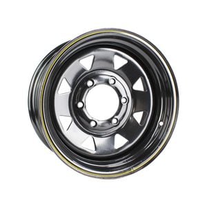 Sunrise Trailer 15" Sunraysia Steel Rim - Landcruiser 6 Stud, Black Powder Coated - Wrlc15pb