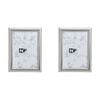 2PK NF Living Shine Bright Photo Frame 5x7 Modern Design Metal Silver