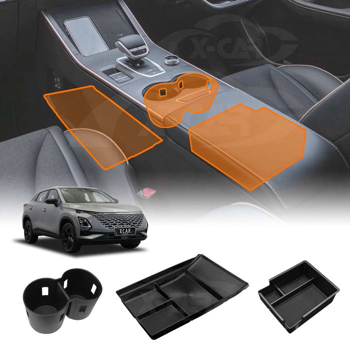 Centre Console Organizer Tray For Chery Omoda 5 2023-2025 Armrest Storage Box Cup Holder Car Accessories
