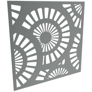 ProtectorAl 300-1200w x 300-1200h Monument Sunburst Unframed Solid Aluminium Decorative Panel