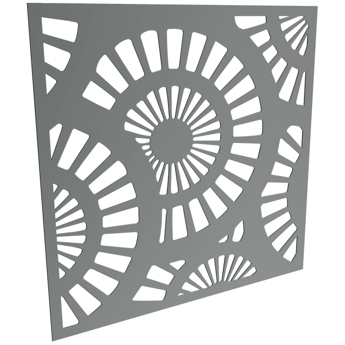ProtectorAl 300-1200w x 300-1200h Monument Sunburst Unframed Solid Aluminium Decorative Panel