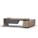 Modern Furniture BALDER Executive Desk with Left Return 180-200cm - Oak&Black