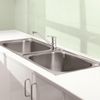 Clark 45L Flushline Double Bowl Trough With Bypass Kit