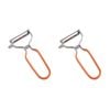 2x Appetito Stainless Steel Julienne Y-peeler Kitchen Food Prep Tool Orange