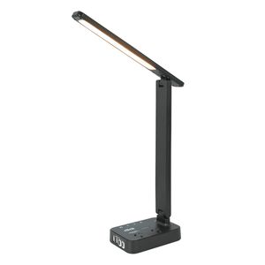 Click Black Desktop Power Station With Lamp 