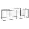 vidaXL Dog Kennel Black 330x110x110 cm Steel