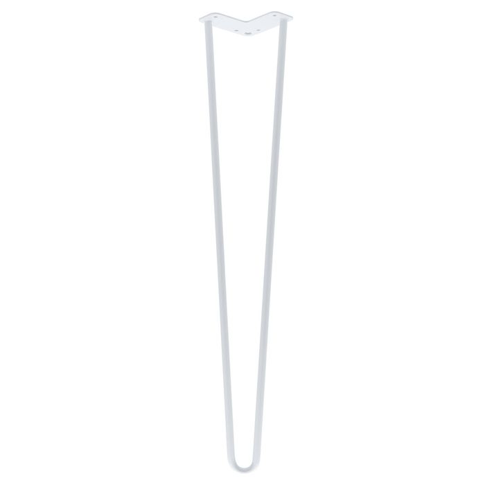 Taskmaster 710 x 12mm White Steel Hairpin 2 Leg - 710 x 12mm White