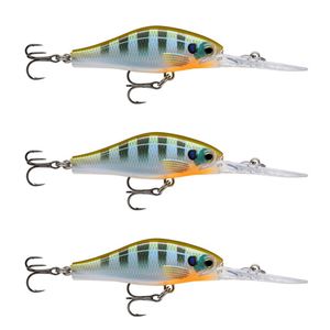 3x Rapala 5cm Shadow Rap Jack Deep Dive Crankbait Fish Lures - Blue Gill