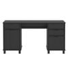 Sorrento Desk With Drawers - Woodgrain Black
