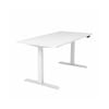 Olg Agile Motion Plus Square Leg White Frame White Top Height Adjustable Desk L1200mm X W600mm