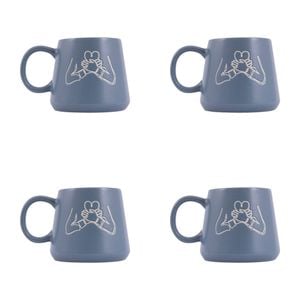 4PK Splosh Heartfelt Family 440ml Stoneware Mug Coffee/Tea Cup - Blue