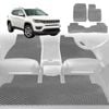6D Diamond Car Floor Mats for Jeep Compass 2017-Current-Full Set-Grey-Outback GT