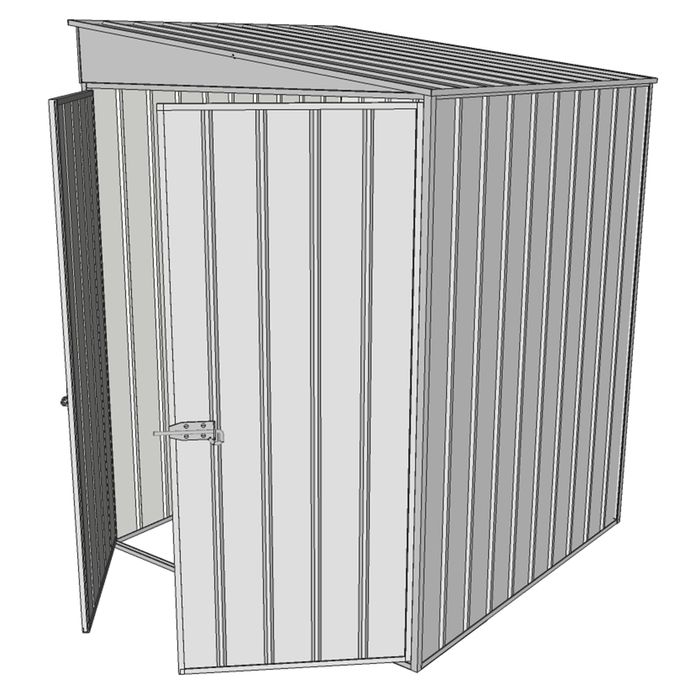 Build-a-Shed 1.5 x 1.5 x 2m Skillion Shed without Side Doors - Zinc