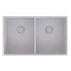 Amelie Deauville 813mm Quartz Double Bowl Sink White