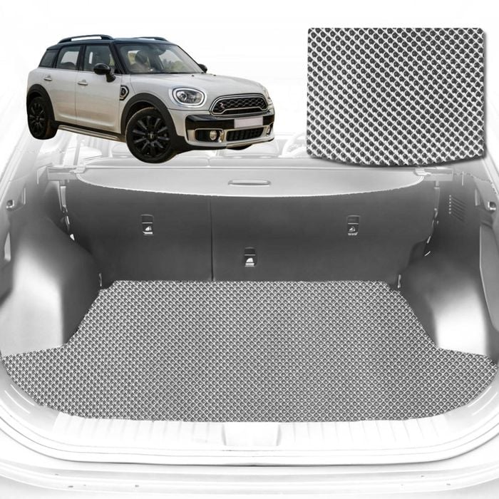 6D Diamond Car Boot Mat for MINI Countryman (F60)2017-2023-Cargo Mat-Grey-Outback GT