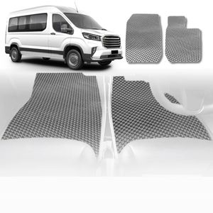 6D Diamond Car Floor Mats for LDV Deliver 9 Van 2019-Current-Front Set-Grey-Outback GT