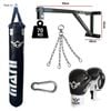 Heavy Duty Fixed Wall Bracket + 150cm 5ft Punching Bag + Mitts + Bag Chain + Hook