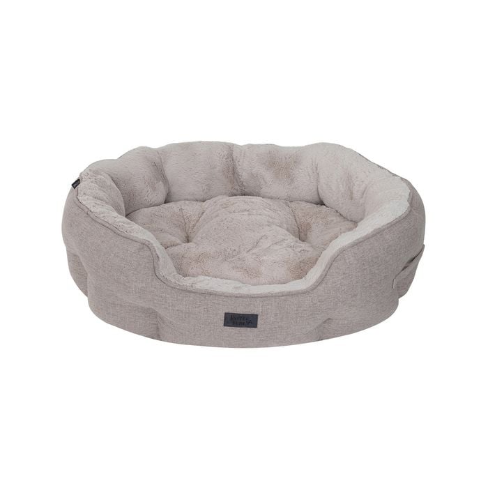 Baxter Bone Taupe Sofa Style Fabric Shell Bed - Medium