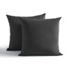 Dreamaker 250TC Cotton & Recycled Polyester Blend European Pillowcase Twin Pack Charcoal