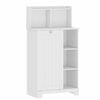 Ufurniture Bathroom Storage Cabinet with Removable Laundry Hamper Multi-Functional Laundry Hamper Basket White