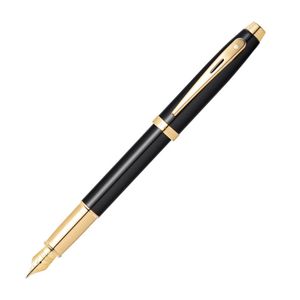 Sheaffer 100 Black Lacquer w/ Gold Fountain Pen (Fine)