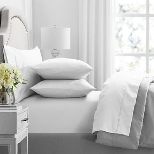 4pc Renee Taylor 1000TC Premium Egyptian Cotton Soft Sheet Set Snow Mega Queen