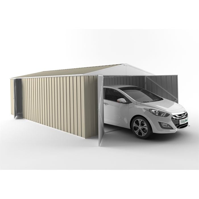EnduraShed 4.5 x 3.75 x 2.48m Tall Garage Garden Shed - Smooth Cream