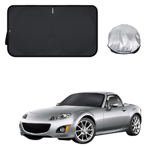 Front Windscreen Sun Shade for Mazda MX-5 2005 - 2015 (NC) - Standard 150 x 85 cm - Black