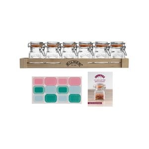 Kilner Glass Clip Top Spice Jar Set 6 X 70ml