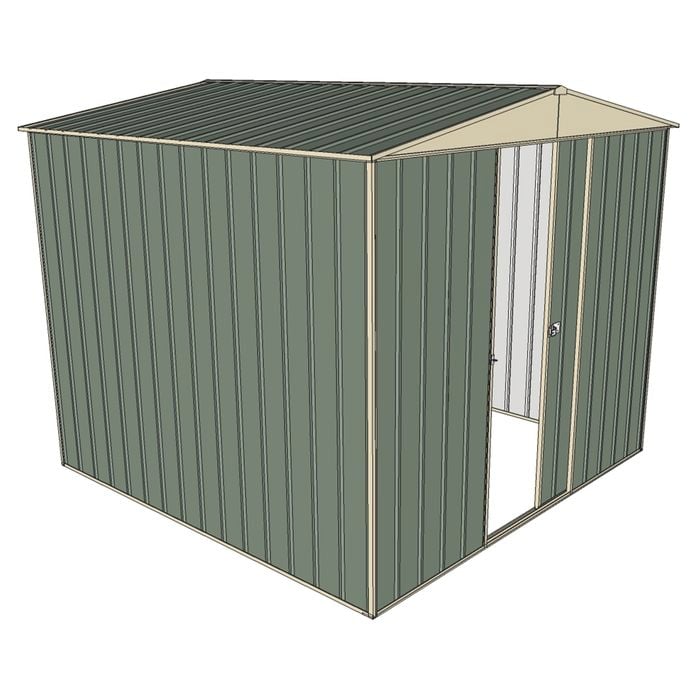 Build-a-Shed 2.3 x 2.3 x 2.3m Front Gable Single Sliding Door Shed - Green