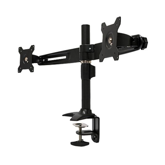 Up to 24" Dual LCD Tilt Swivel PC Monitor Desktop Mount Stand Clamp Base VESA