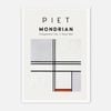 Galrie Piet Mondrian Composition No. 1 Gray-Red Art Print for Modern Decor, White Frame, A3 30 x 42cm (12 x 16inch)
