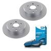 Basco Rear Rotors + Bendix Brake Pad for Ford Falcon Fairlane Fairmont - BA BF FG -BRK1043-BDX