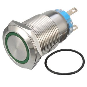 PriceDumb 5 Pin 19mm 12V LED Light SPDT Latching ON OFF Push Button Momentary Switch Waterproof - Yellow