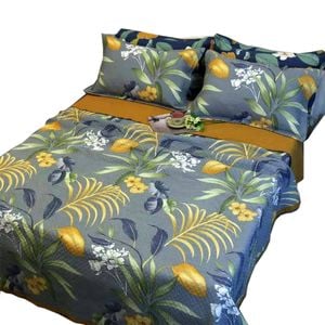 Bloomington 100% Cotton Coverlet Set Embroidered Palm Queen