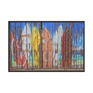 Artey | Graffity Board Wall - Framed Canvas - Black Frame - 110 x 165cm