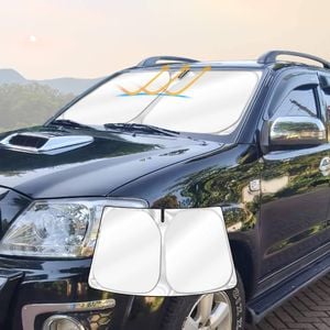 Windshield Sun Shade for Toyota Hilux 2005-2015 Blocks UV Rays Sun Visor Protector Sunshade