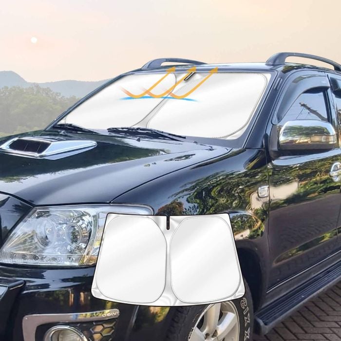 Windshield Sun Shade for Toyota Hilux 2005-2015 Blocks UV Rays Sun Visor Protector Sunshade