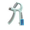 Adjustable Hand Grip Strengthener (5-60kg) – Wrist, Forearm & Hand Exerciser with Counter for Muscle Building-Sky Blue
