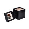 Nicola Spring 5 Piece 4 X 4 3d Shadow Box Photo Frame Set - Craft Display Picture Frame With 2 X 2 Mount - Black