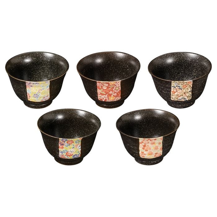 Omotenashi Hanayuzen Chazukedon Set of 5  Tea Bowls - 420ml