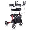 Altus Premium Upright Rollator Walker with Forearm Support and Seat - Red