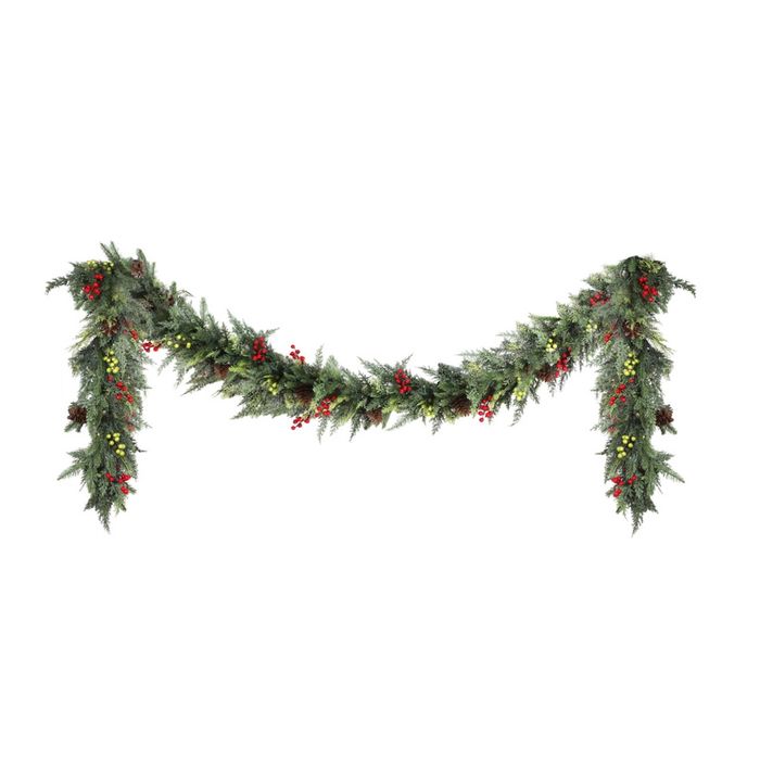 Jingle Jollys 3M Christmas Garland Pre-lit LED Pine Cones