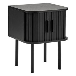 Cooper & Co. Haven Sliding Door 40cm Bedside Table Black
