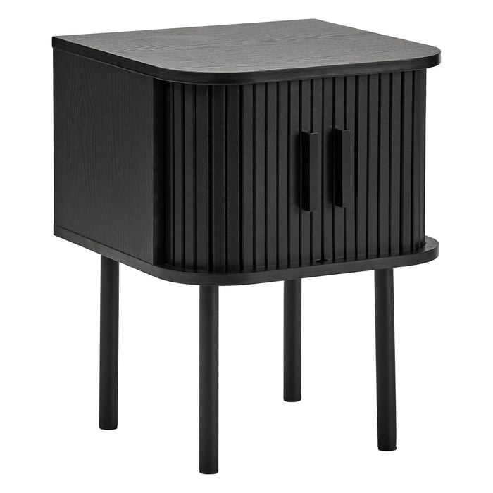 Cooper & Co. Haven Sliding Door 40cm Bedside Table Black