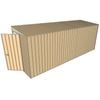 Build-a-Shed 1.5 x 5.2 x 2m Skillion Shed without Side Doors - Cream
