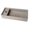 New Form Concreting Bluff Wall Mount Concrete Basin in Taupe with Slate Texture
