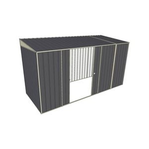 Build-a-Shed 1.5 x 3.7 x 2m Double Sliding Side Door Skillion Shed - Grey