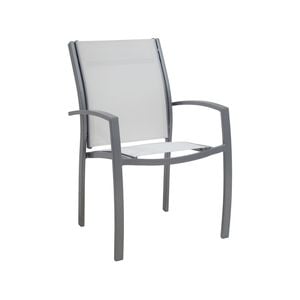 Hartman Aluminium Seaspray Dining Chair - Silver/Jasmine